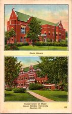Postcard Conservatory Music Millikin University Decatur IL Illinois 1948   H-232 picture