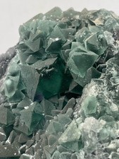 XL Fluorite Cluster Shimmering Green and Purple Octahedral Crystals… See Video picture