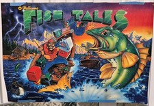 Vintage 1992 Williams Fish Tales Pinball Machine Backglass Translite Artwork picture