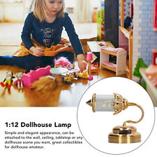 1:12 Scale Dollhouse Lamp Golden Metal Transparent Lampshade Miniature Dollhouse picture