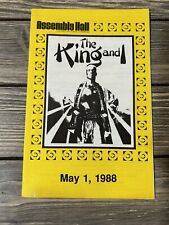 Vintage May 1988 The King and I Program Assembly Hall Program Souvenir picture