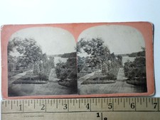 Scenic Landscape Stereoview Antique Curved Mount No. 16 1860s Nature picture