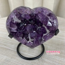 1.27LB   Exquisite natural amethyst cave heart-shaped cut specimen picture