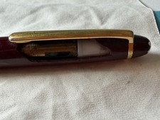 Montblanc Meisterstück Burgundy Gold Ballpoint Pen 164 FOR PARTS Damaged Cap picture