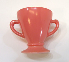 Antique Hazel Atlas Platonite Glass Deep Pink Moderntone Replacement Sugar Bowl picture