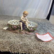 Meissen Porcelain Figurine Double Sweet Meat Dish 9.5 X 6.5 picture