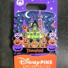 2026 Disney Parks Halloween Pumpkin Castle Pin Marbleized Fill LE 4000 picture