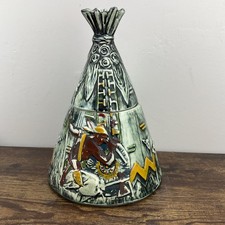 McCoy Pottery Ceramic Native Teepee Indian Cookie Jar USA 137 Vintage 1950s picture