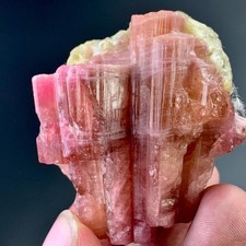 356 CT Terminated Natural Pink Colour Tourmaline Crystal Bunch Specimen @ Afghan picture