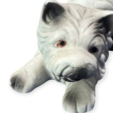 Vintage West Highland White Terrier Westie Porcelain Figurine Play Bow Taiwan picture