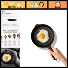 Mini Cast Iron Skillet 6.75-Inch - Pre-Seasoned One-Egg Pan, USA Made, Extra-Sma picture