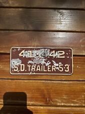 1953 South Dakota Trailer License Plate picture
