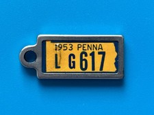 Pennsylvania License Plate DAV Tag 1953 Disabled American Veterans Keychain PA picture