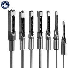 Safercctv 7pcs Square Hole Drill Bit Set Stainless Steel for Woodwork 1/4-3/4... picture