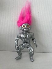 Vintage 1994 Troll Force Silver Future Fighter Action Figure Pink MOTU KO picture