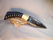 Midnight Lace  Obsidian Paleo Knife African Handle Flint Knapping Black Powder picture