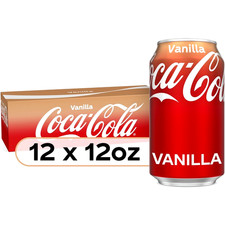 🥤 Coca-Cola Vanilla Soda 12 Pack 12 fl oz Cans 🚚  picture