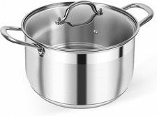  Stainless Steel Stock Pot - 8 Quart Heavy Duty Induction Cooking Pot with 8 QT picture
