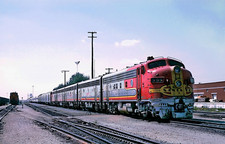 ATSF 306 EMD F7A w Train 2, The San Francisco Chief, Clovis, NM 1967 11 x 14 picture