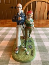 Norman Rockwell Figurine Spring Walking, Hiking, Camping Danbury Mint EUC picture