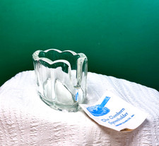 Fenton Clamborn Spoon Holder Clear Glass Mule Shoe Design U.S.A.  Vintage New picture