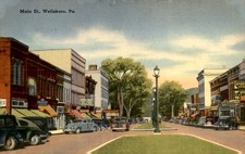 Main St., Wellsboro, PA - Attractive Boulevard View Postcard picture