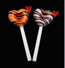 Rainbow Heart Lollipop Bowl Pipe Tobacco Bowl Smoking Spoon Pipe - 1 Pipe picture