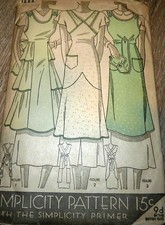 *LOVELY VTG 1930s APRONS Sewing Pattern BUST 38 FF picture
