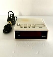 Advance Digital Alarm Clock Model 3140 White Red Display  Vintage picture
