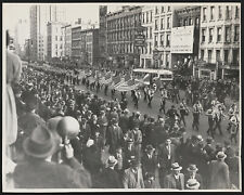 8X10 Photo 1930s German American Band parade in NYC on E 86th St. Oct. 30, 1937  picture