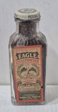 Vintage Antique Gebhart's Eagle Chili Powder Glass Bottle Advertising Gebhardt picture