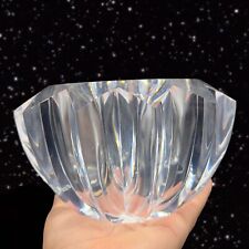VNT Grainware Carlisle Acrylic Lucite Clear Faceted Bowl By Judith Kruger 4”T picture