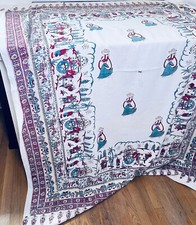 Vintage Antique Cotton Panel from India Pre 1947 Hand Printed XX608 picture