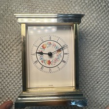 Vintage Miniature Brass Carriage Clock AS is (doesnt seem to be working) picture