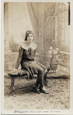 Vintage Old Photo PRETTY FLAPPER GIRL Woman Renslers Cincinnati Ohio Photograph picture
