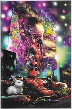 DEADPOOL NERDY 30 #1 CLAYTON CRAIN  SIGNED VIRGIN BLACK LIGHT VARIANT INFINITY  picture