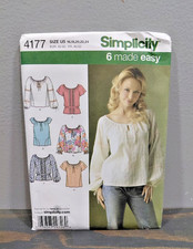 Simplicity 4177 Miss Top Blouse Size 16-18-20-22-24  Sewing  Pattern Uncut picture