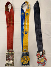 The Conqueror Virtual Challenge Medals Lot of 3: Wales Santiago Osaka  picture