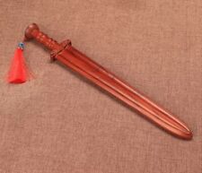 Peach Wood Carved Sword of Goujian Blessing Exorcise Evil Gift Feng Shui Decor picture