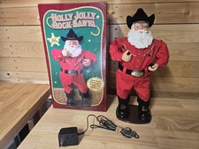 Holly Jolly Rock Santa Animated Dancing Cowboy Santa Alan Jackson 1999 WORKS picture