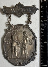 VINTAGE 1892 W. S. P.  KNIGHTS & LADIES OF SECURITY PIN. picture