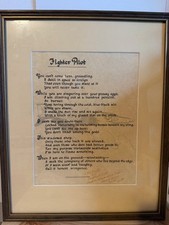 VTG Signed Marshall Lefavor Fighter Pilot Poem Inscribed Navy Pilot Pat Gravitt picture