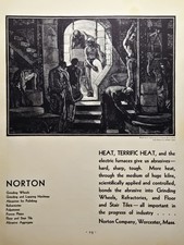 Norton Co Worcester MA Abrasives Howard McCormick Arthur Covey Art Print Ad 1930 picture