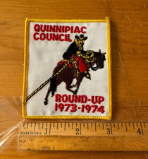 Vtg 1973-74 QUINNIPIAC COUNCIL ROUND-UP BSA Boy Scouts Patch picture