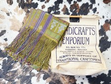 Vintage BHUTAN 2004 Textile Weaving & THIMPHU HANDICRAFTS EMPORIUM Tote picture