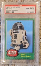 1977 Topps Star Wars #253 R2-D2 (Kenny Baker), green series, graded PSA 8 NM-MT picture