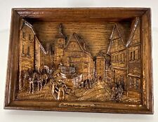 Hard Carved Wooden 3D Rothenburg Germany Wooden Picture. Great For Father’s Day picture