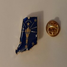 Indiana State Flag Lapel Pin picture