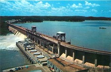 Bagnell Dam And Lake of The Ozarks Vtg Postcard - Orange River picture