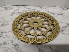 Vintage 1992 Virginia Metalcrafters Winterthur Brass Trivet 10-70 picture